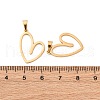304 Stainless Steel Pendants STAS-D371-03G-3