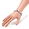 Natural & Synthetic Mixed Gemstome Round Beaded Stretch Bracelet for Women BJEW-JB08284-3