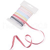 30 Yards 6 Colors Polycotton(Polyester Cotton) Ribbon OCOR-TAC0030-03A-2