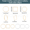SUNNYCLUE 120Pcs 6 Styles Brass Linking Rings KK-SC0005-42-2