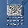 64Pcs 16 Styles Tibetan Style Alloy European Large Hole Beads FIND-FS0002-63-9