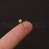 316L Surgical Stainless Steel Micro Pave Clear Cubic Zirconia Cartilage Earrings WG3A850-22-1