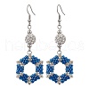 Hexagon Glass Seed Beads Dangle Earring & Pendant Necklaces Sets SJEW-MZ00004-3