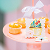 Birthday Cake Carbon Steel Hot Foil Plate Metal Dies DIY-WH0482-0008-3