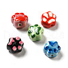 Handmade Printed Porcelain Beads PORC-F005-02-1