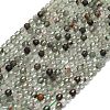 Natural Green Lodolite Quartz Beads Strands G-A260-A01-01-2