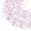 Transparency Glass Beads Strands GLAA-T023-36B-4