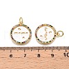 Brass Micro Pave Clear Cubic Zirconia Pendants KK-N254-206G-3