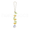4Pcs 4 Colors Flower Shell Pearl Round Beaded Hanging Suncatchers HJEW-TA00292-4