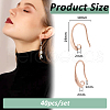 SUPERFINDINGS 40Pcs Brass Earring Hooks KK-FH0007-64G-2