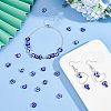 SUPERFINDINGS 2 Strands Handmade Evil Eye Lampwork Beads Strands LAMP-FH0001-08B-6