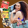   10Pcs 10 Colors Retro Square Cloth Zipper Pouches ABAG-PH0001-31-6