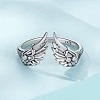 Simple Style Cute 925 Sterling Silver Wing Cuff Rings FS-WG9C3E6-01-3