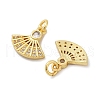 Brass Micro Pave Cubic Zirconia Pendants KK-U073-03G-2