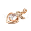 Brass Micro Pave Cubic Zirconia Pendants KK-E795-27KCG-02-2