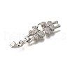 Brass Micro Pave Clear Cubic Zirconia Fold Over Clasps KK-R222-07P-2