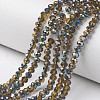 Electroplate Transparent Glass Beads Strands EGLA-A034-T3mm-Q02-1