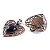 Synthetic Blue Goldstone Peach Love Heart Pendants G-G158-01-19-2