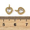 304 Stainless Steel Micro Pave Cubic Zirconia Charms STAS-K302-01F-G-3