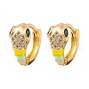 Brass Micro Pave Cubic Zirconia Earrings EJEW-E309-07G-2