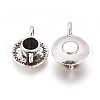 Mother's Day Coffee Cup Tibetan Style Alloy Pendants TIBEP-A13415-AS-RS-2