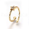 Adjustable Brass Micro Pave Cubic Zirconia Finger Rings RJEW-L086-02G-3