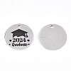 Non-Tarnish 201 Stainless Steel Pendants STAS-T064-38P-25-1