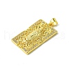 Real 18K Gold Plated Brass Micro Pave Clear Cubic Zirconia Pendants KK-H472-36D-G-2