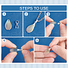 BENECREAT 10Pcs 925 Sterling Silver Ice Pick Pinch Bails FIND-BC0003-83-4