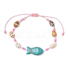 Glass Seed Beaded Braided Bead Bracelets BJEW-MZ00172-03-2