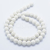 Synthetic Lava Rock Beads Strands G-F549-8mm-B14-2