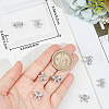 Beebeecraft 12Pcs Rack Plating Brass Micro Pave Cubic Zirconia Charms ZIRC-BBC0002-60P-3