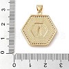 Brass Micro Pave Cubic Zirconia Pendants KK-I712-52G-07-3