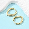 Brass Micro Pave Clear Cubic Zirconia Huggie Hoop Earrings EJEW-A058-26G-4
