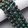 Synthetic Gold Clinquant Stone Beads Strands G-G026-R-8mm-3-2