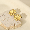 Fashionable Stainless Steel Flower Stud Earrings EQ5637-3