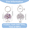 Natural & Synthetic Gemstone Keychain PALLOY-FH00034-2