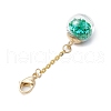 Round Transparent Glass Bottle Pendant Decorations HJEW-JM02388-5