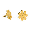 Fashionable Stainless Steel Flower Stud Earrings EQ5637-5