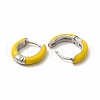 Enamel Hoop Earrings EJEW-G344-02P-3