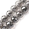 Transparent Electroplate Glass Beads Strands EGLA-N002-34H-F02-1