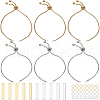 SUNNYCLUE 10Pcs Adjustable 304 Stainless Steel Slider Bracelet Making DIY-SC0026-31-1