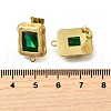 304 Stainless Steel Cubic Zirconia Stud Earring Findings STAS-B087-07B-G-3