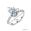 925 Sterling Silver Micro Pave Cubic Zirconia Finger Rings for Women KK5003-4-3