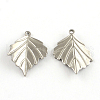 304 Stainless Steel Leaf Pendants STAS-S040-08P-1