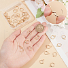 Unicraftale 40Pcs Brass Huggie Hoop Earring Findings KK-UN0002-42-5