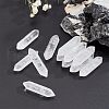 Olycraft 12Pcs Faceted Natural Quartz Crystal Double Terminated Points G-OC0002-58-5