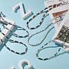 Natural Mixed Gemstone & Pearl & Crystal Rhinestone Beaded Necklace for Women NJEW-JN04209-2
