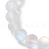 8mm Round Dyed Synthetic Moonstone Beaded Stretch Bracelets BJEW-JB10306-5