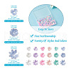 480Pcs 18 Styles Resin Imitation Pearl Bead Caps RESI-TA0001-50-5